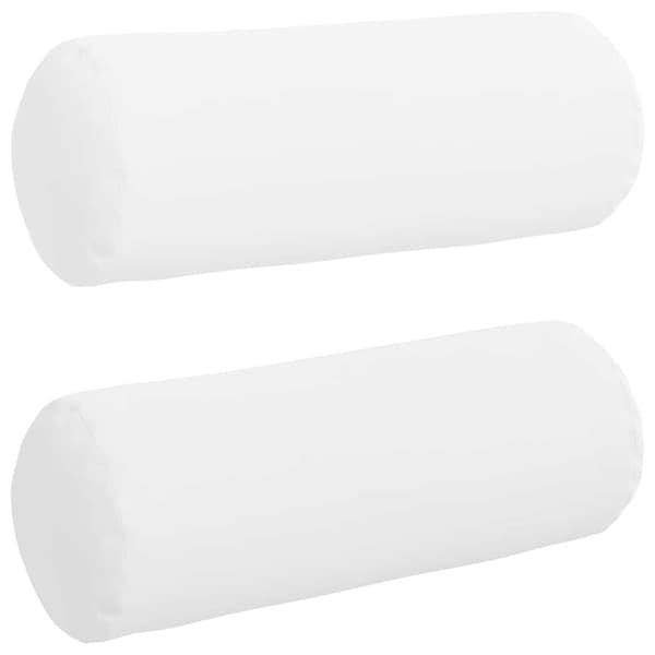 vidaXL Bolsterkuddar 2 st Vit Ø 25 x 70 cm tyg