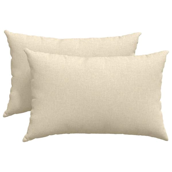 vidaXL Soffkuddar 2 st Kräm 60 x 40 cm tyg