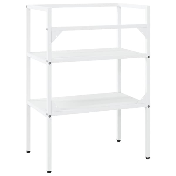vidaXL Badehylle hvit 59x38x83 cm jern