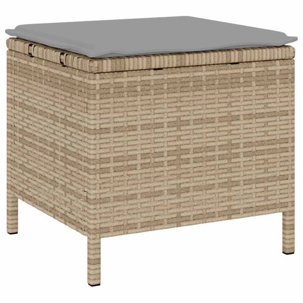 vidaXL Trädgårdsmöbelset Beige konstrotting