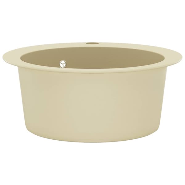 vidaXL Diskho granit enkel rund beige