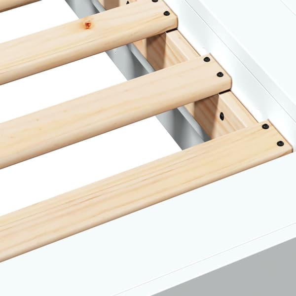 vidaXL Sengeramme hvit 140x190 cm konstruert tre