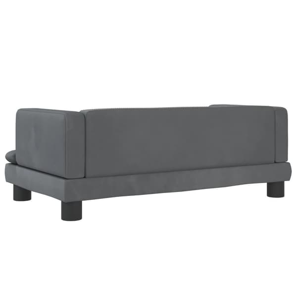 vidaXL Hundbädd mörkgrå 80x45x30 cm sammet