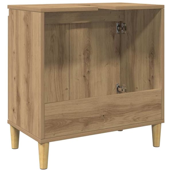 vidaXL Servantskap artisan eik 58x33x60 cm konstruert tre
