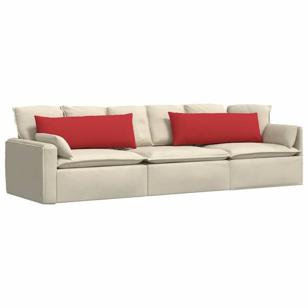 vidaXL Soffkuddar 2 st Röd 120 x 40 cm tyg