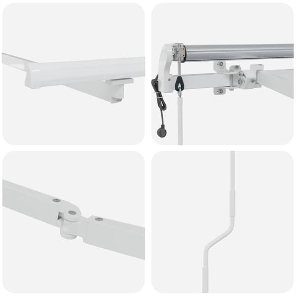 vidaXL Markisram Vit 600 × 350 cm Aluminium