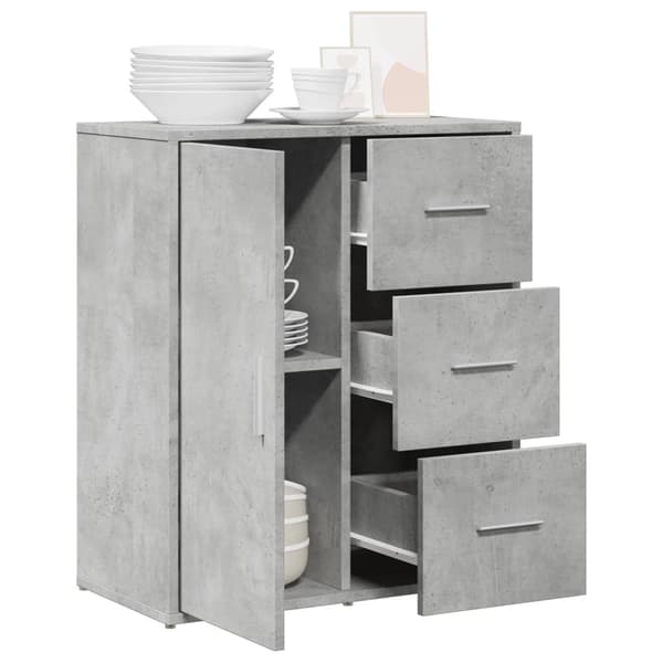 vidaXL Skjenk grå 60x31x70 cm konstruert tre