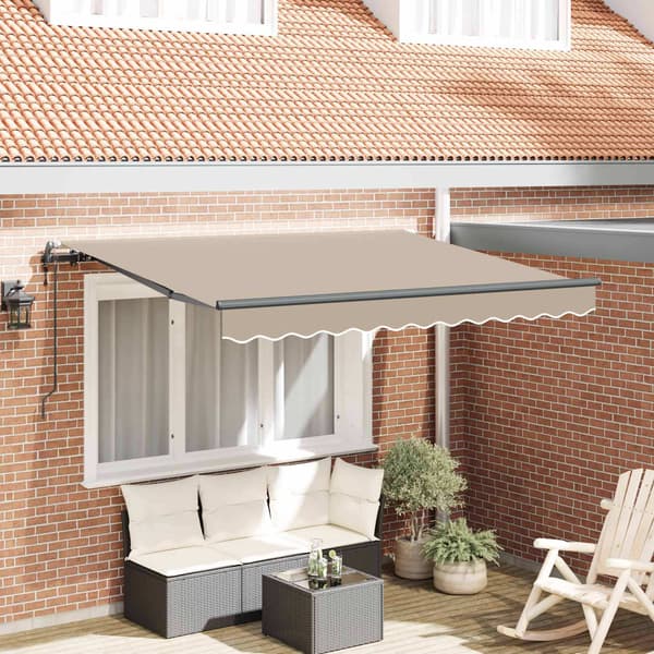 vidaXL Innvendbar Markise Beige 350 x 200 cm stoff
