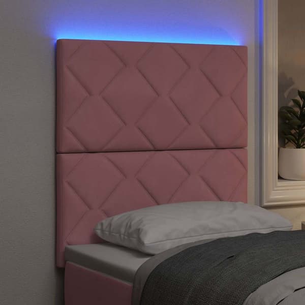 vidaXL LED huvuddyna Rosa 80 cm Sammet