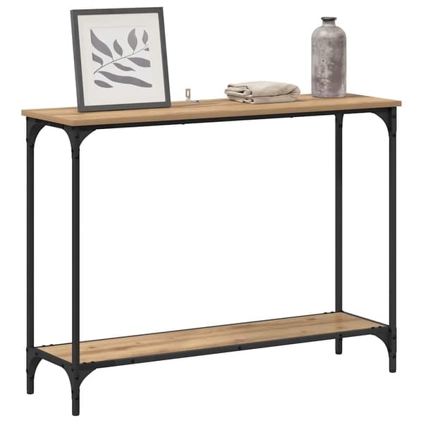 vidaXL Konsollbord artisan eik 101 x 30.5 x 75 cm Konstruert tre