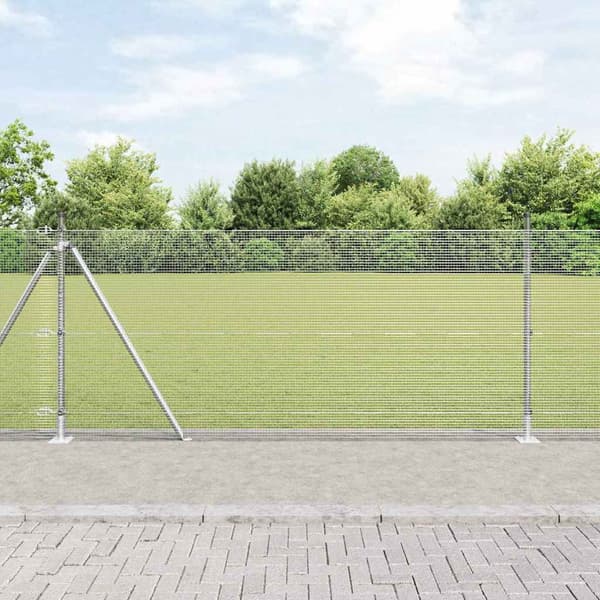 vidaXL Gjerde med innlegg. sølv 0.8 x 25 m Stål