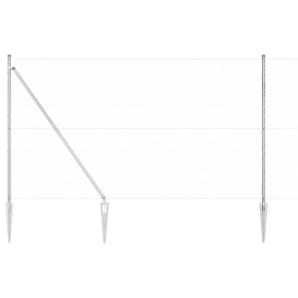 vidaXL Stängselstolpe Silver