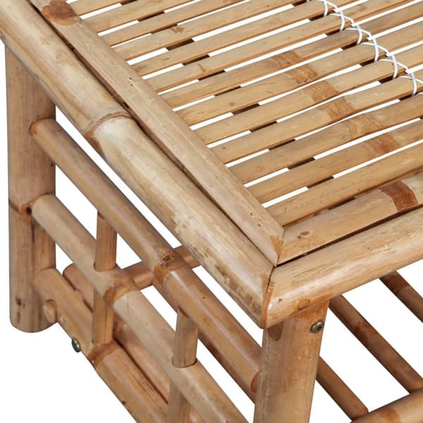 vidaXL Loungegrupp för trädgården med dynor 4 delar bambu