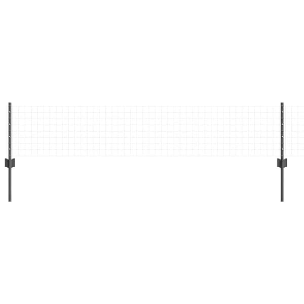 vidaXL Gjerdepunkter 5 pcs Grå 40 cm Stål