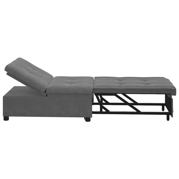 vidaXL Pull Out Sofa Bed Mörkgrå 194 x 67 x 82 cm Mikrofiber