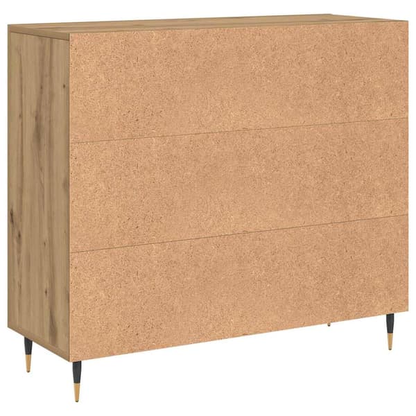 vidaXL Serviesskap Artisan Eik 90 x 34 x 80 cm Konstruert tre