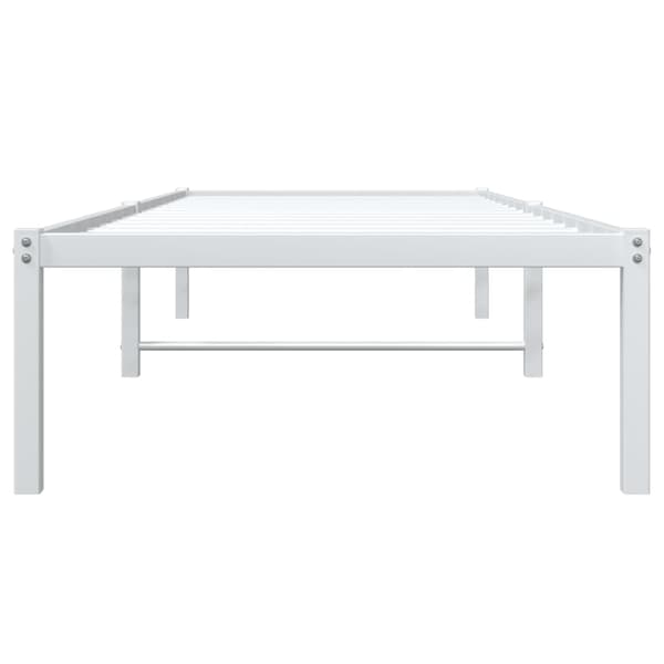 vidaXL Sängram metall vit 80x200 cm