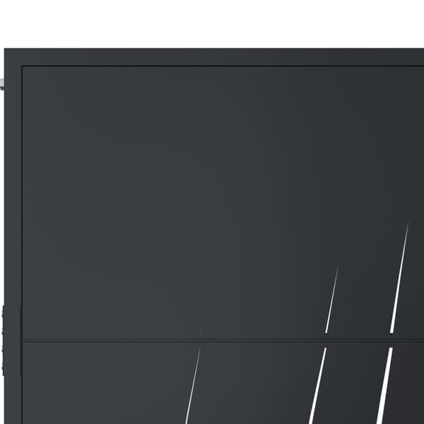 vidaXL Trädgårdsgrind antracit 100x100 cm stål gräsdesign