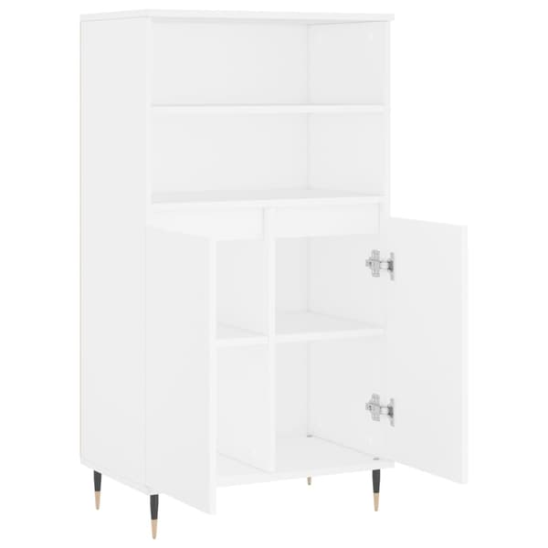 vidaXL Highboard hvit 60x36x110 cm konstruert tre