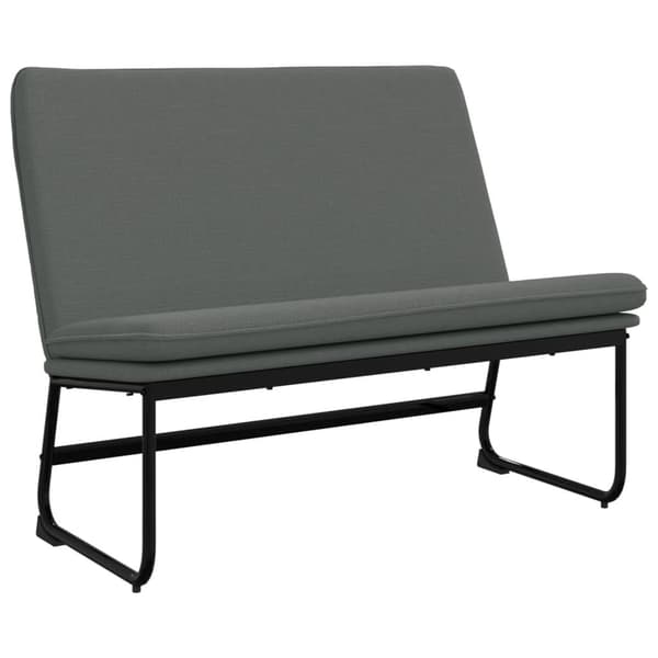 vidaXL Bänk mörkgrå 100x75x76 cm tyg