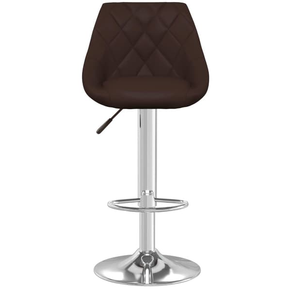 vidaXL Barstolar 2 st brun konstläder