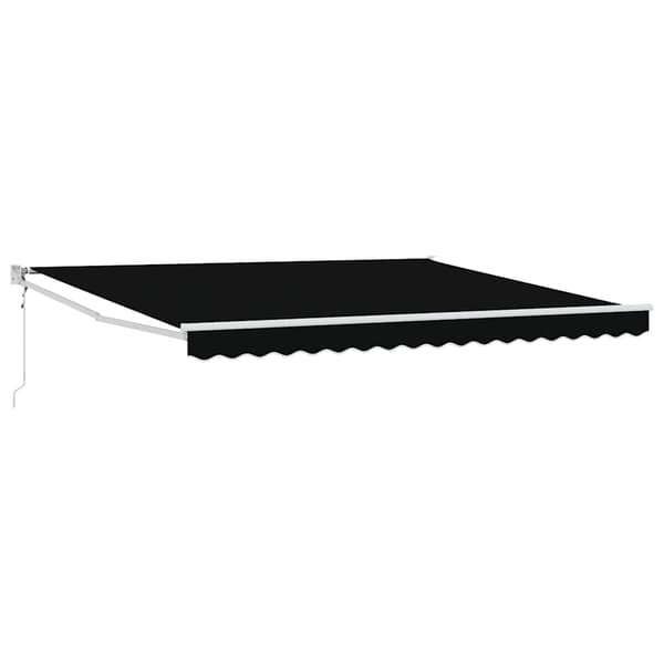 vidaXL Utfällbar markis Svart 400 × 300 cm Polyester och aluminium
