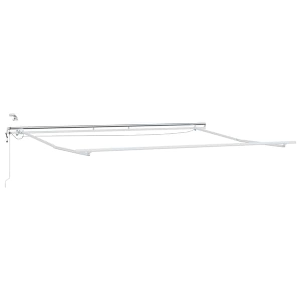 vidaXL Utfällbar markis Vit 450 × 300 cm Polyester och metall