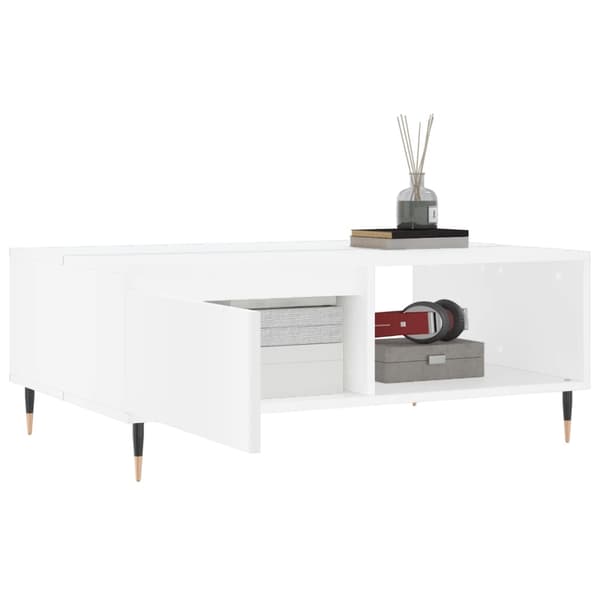 vidaXL Soffbord vit 90x60x35 cm konstruerat trä