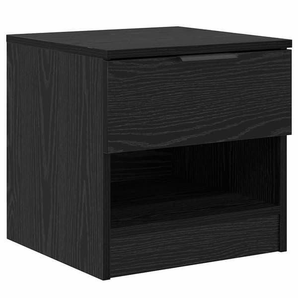 vidaXL Sengeskap 2 pcs Svart Eik 40 x 39 x 40cm Konstruert tre