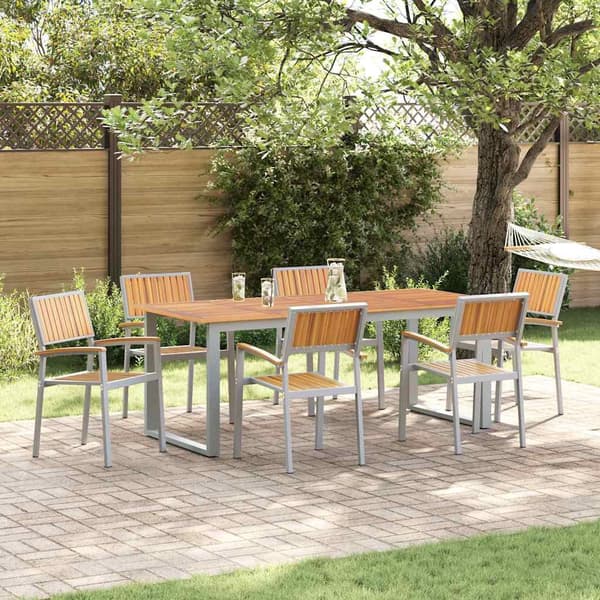 vidaXL Stablestol 6 pcs Brun 56 x 57 x 87 cm Solid akasietre