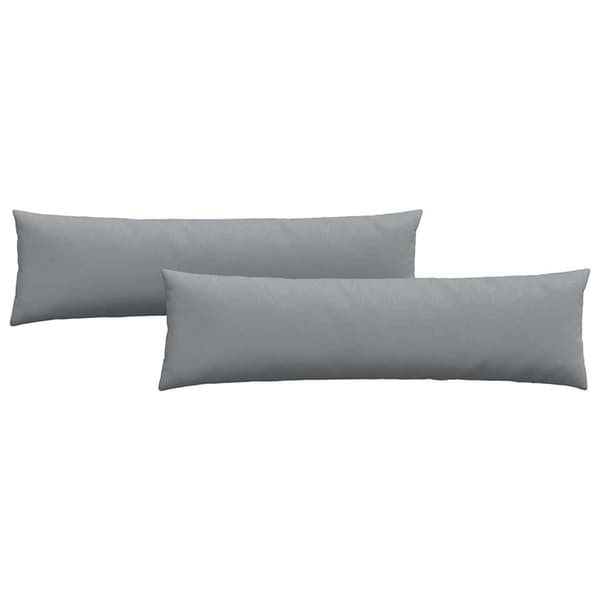 vidaXL Soffkuddar 2 st Ljusgrå 145 x 40 cm tyg