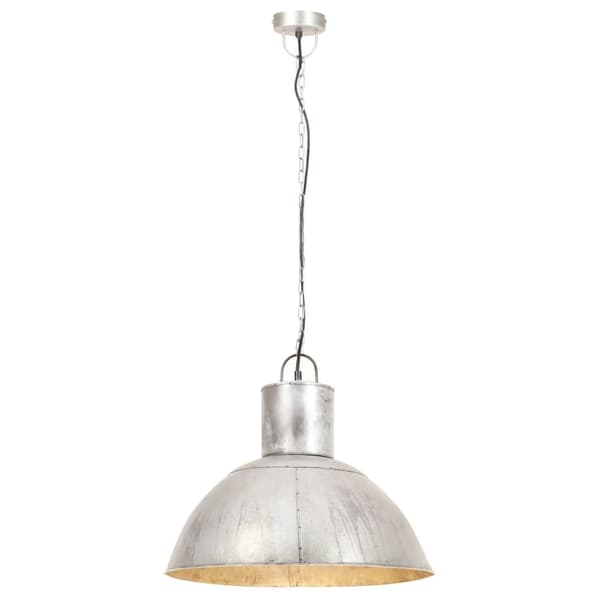 vidaXL Hänglampa 25 W silver rund 48 cm E27