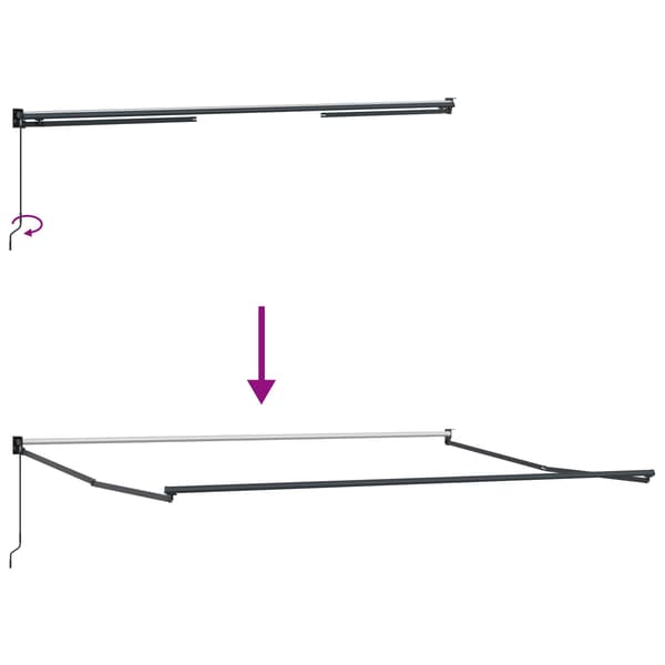 vidaXL Utfällbar markis Flerfärgsdesign 450 × 300 cm