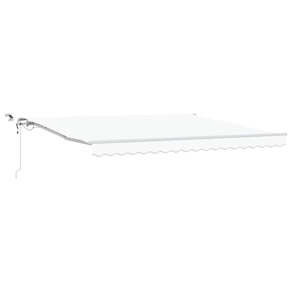 vidaXL Infällbar Markis Vit 400 × 300 cm Polyester och Metall