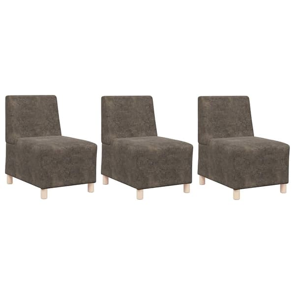 vidaXL Modulsofa utan armstöd 3 pcs Mörkgrå 55 x 74 x 82 cm