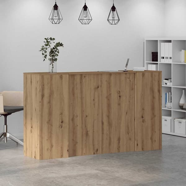 vidaXL Receptionsdisk artisan ek 180x50x103,5 cm konstruerat trä