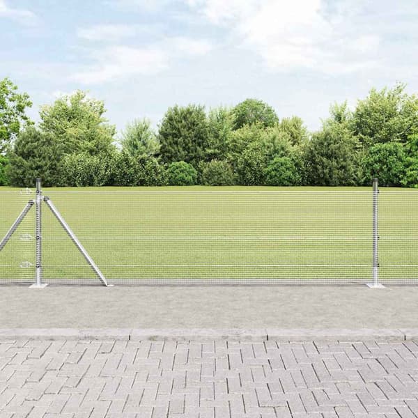 vidaXL Stängselstolpe Silver