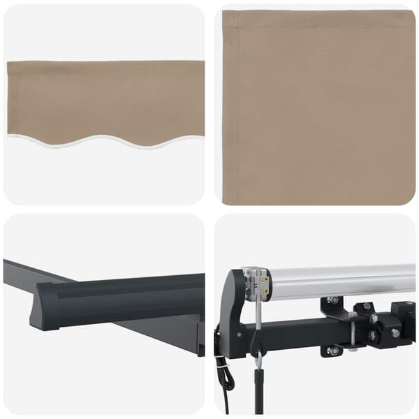 vidaXL Innvendbar Markise Beige 350 x 200 cm stoff