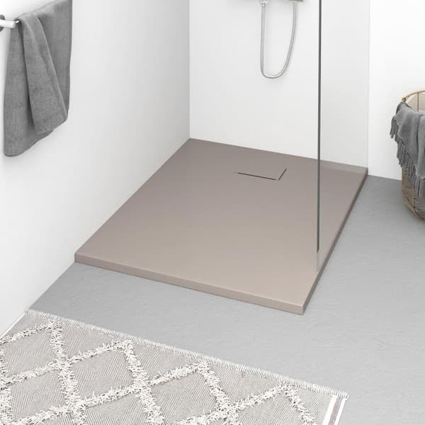 vidaXL Duschkar SMC brun 100x80 cm