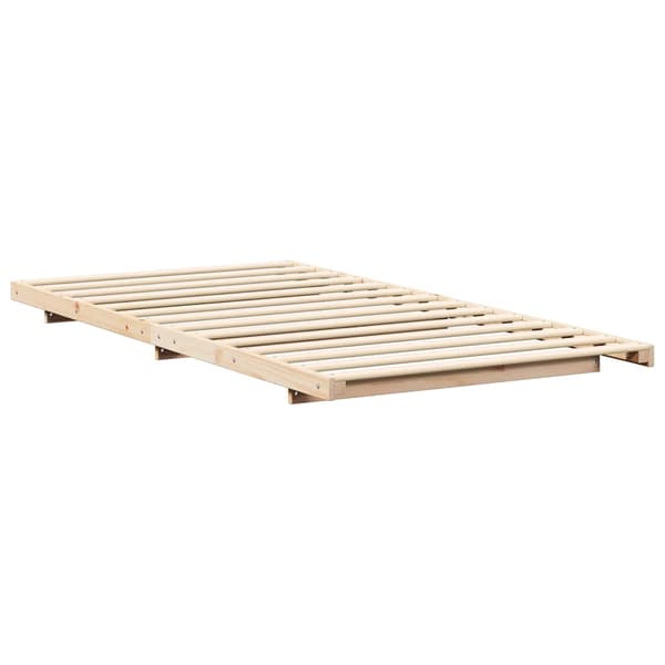 vidaXL Sängram Brun 90 x 190 cm Massiv furu