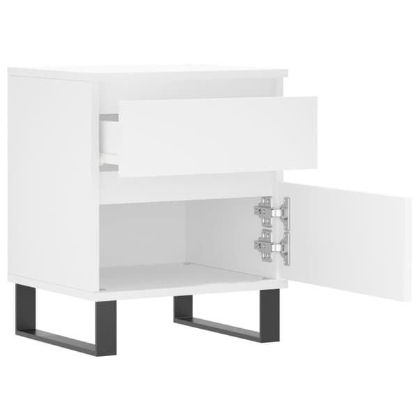 vidaXL Sängbord vit 40x35x50 cm konstruerat trä