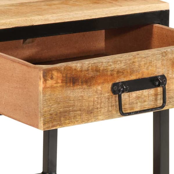 vidaXL Nattbord Brun 40 x 35 x 50 cm Solid mango tre og metall