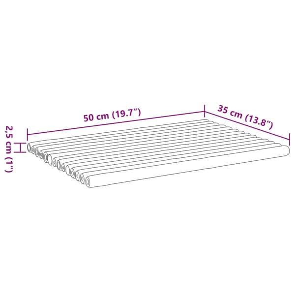 vidaXL Badematter 2 stk 50x35 cm bambus