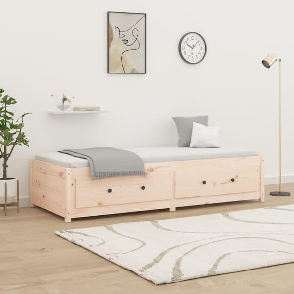 vidaXL Dagseng 75x190 cm Small Single heltre furu