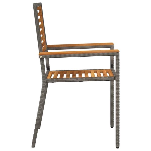 vidaXL Trädgårds stapelbara stolar 4 pcs Brun och Grå