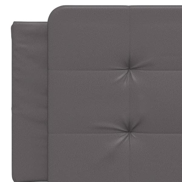 vidaXL Bed Frame with LED without Mattress "Zadar" Grey 160x200 cm