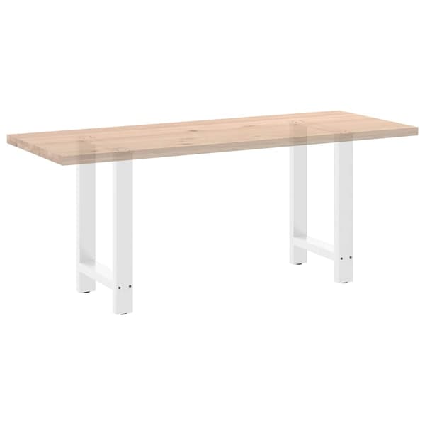 vidaXL Soffbordsben vit 2 st 50x(72-73) cm stål
