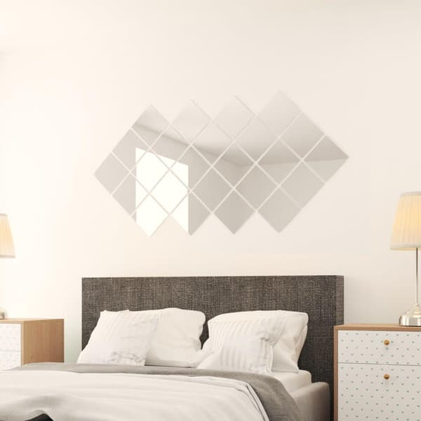 vidaXL Speilfliser 24 stk kvadrat glass