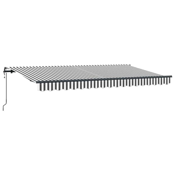 vidaXL Utfällbar markis Antracit 400 x 200 cm tyg