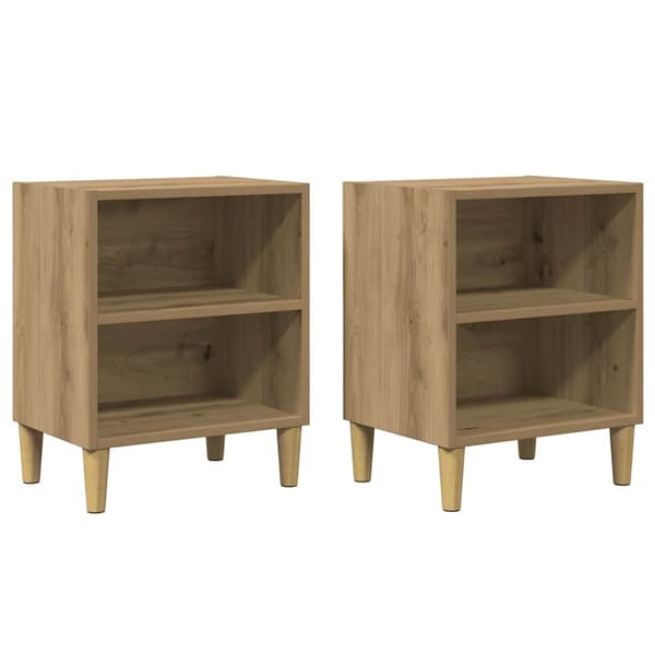 vidaXL Nattbord 2 stk artisan eik 40x30x50 cm konstruert tre